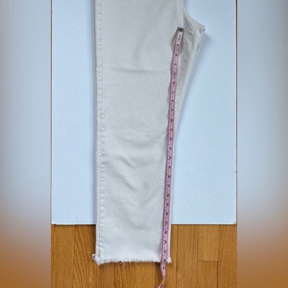 LOFT High Rise Straight Frayed Hem Jean - Picture 12 of 13